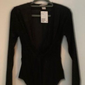 Still Available H & M Black bodysuit- Size 4